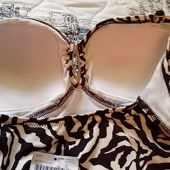 Lands' End Brown & White Zebra Print One Piece Swimsuit-🆕 - Picture 4 of 12